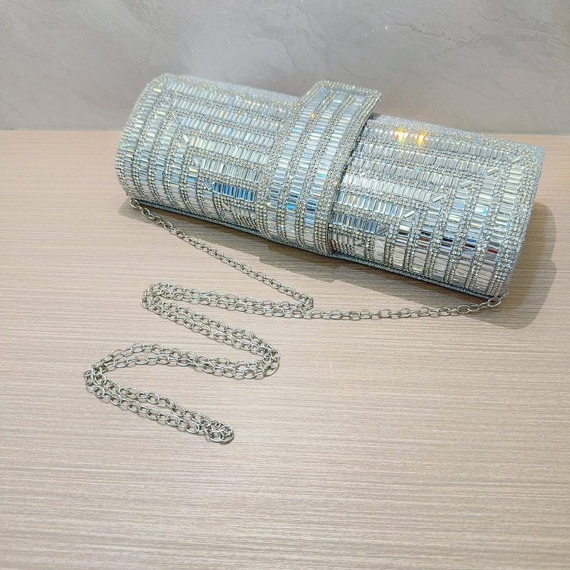 Nouveau sac à main diamant eau diamant argent sac mariage Banquet robe de soirée sac de mariage soirée Banquet sac_voghion.com