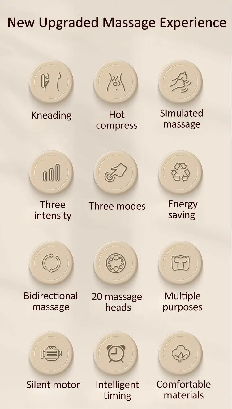 Μαξιλάρι μασάζ αυχένα Okayso, μασάζ αυχένα, μέσης, πλάτης, ώμων, ζυμωτήριο Shiatsu, πολυλειτουργική θερμή κομπρέσα χαλάρωσης_voghion.com