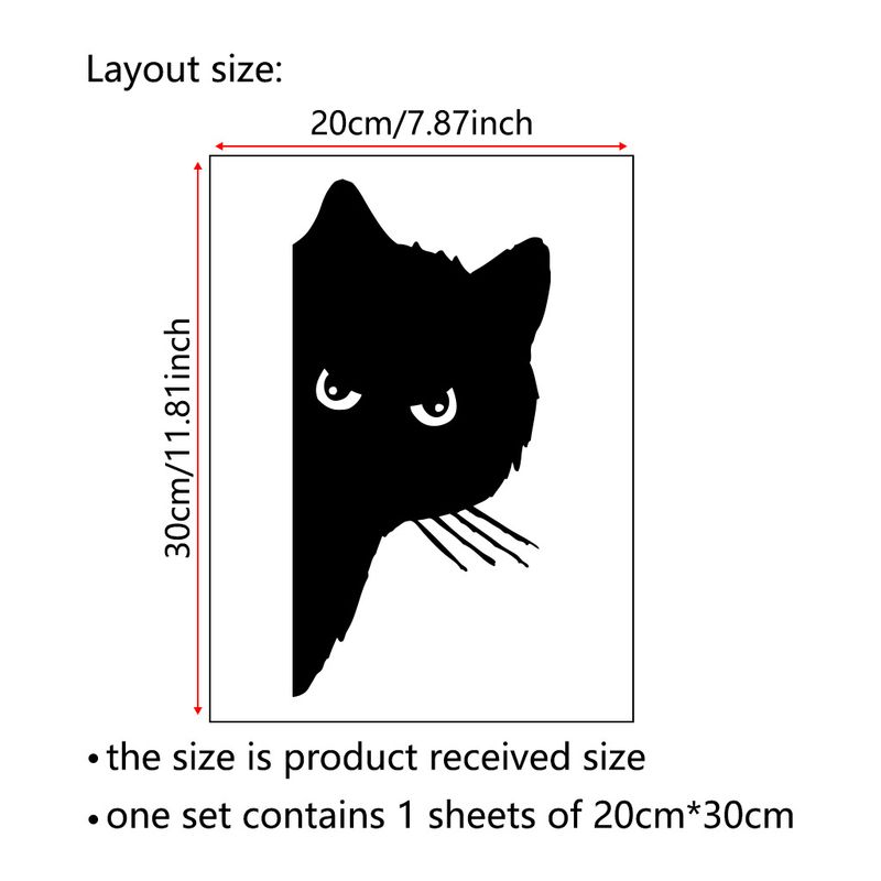 Schwarze Katze Cartoon Cover JS-N WC Dekoration Wandaufkleber_voghion.com