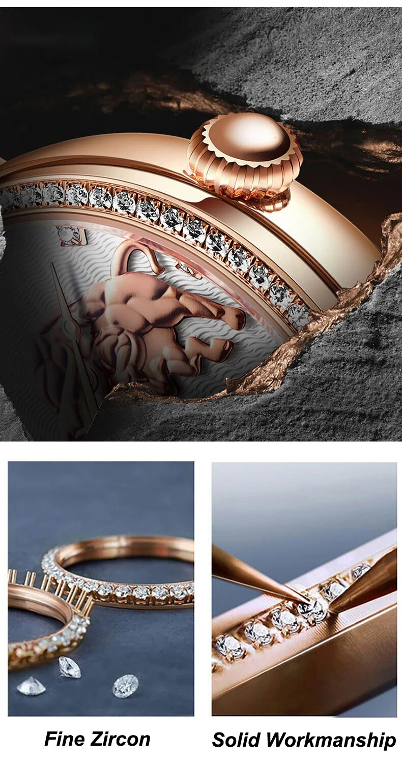 3D Cow Pattern es For Men Luxury Classic Automatic Mechanical Clock Tourbillon Sport Waterproof Wrist_voghion.com