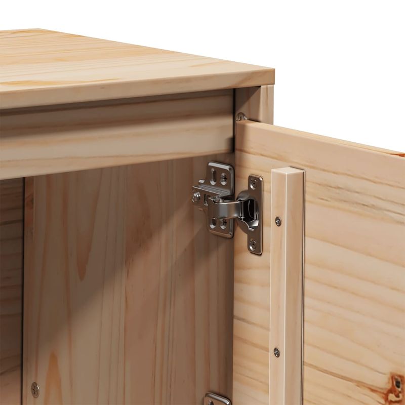 TV-Schrank 156x37x45 cm Massivholz Kiefer_voghion.com