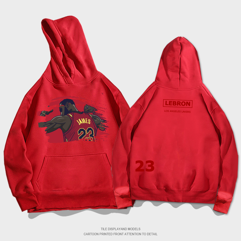 James 23 Men's Women's Spring And Autumn Fashion Label Loose Shoulder Basketball Sports Hoodie Jacket_voghion.com