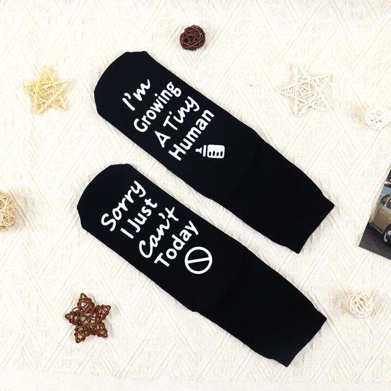 Mittelhohe Socken mit Buchstabensohle, rutschfeste selbstklebende Bodensocken, lässige Sportsocken_voghion.com
