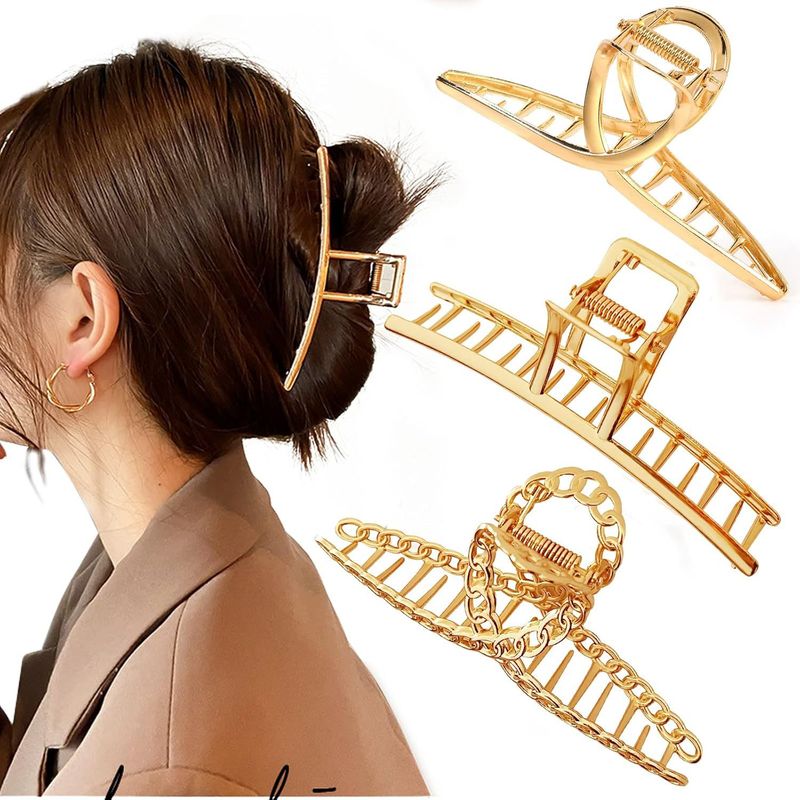 Haarschmuck, Haar-Accessoires, neue Legierung, Metall-Clip, Haarnadel, groß, geometrisch, einfach, für Erwachsene, Haar-Accessoires, Kopfschmuck_voghion.com