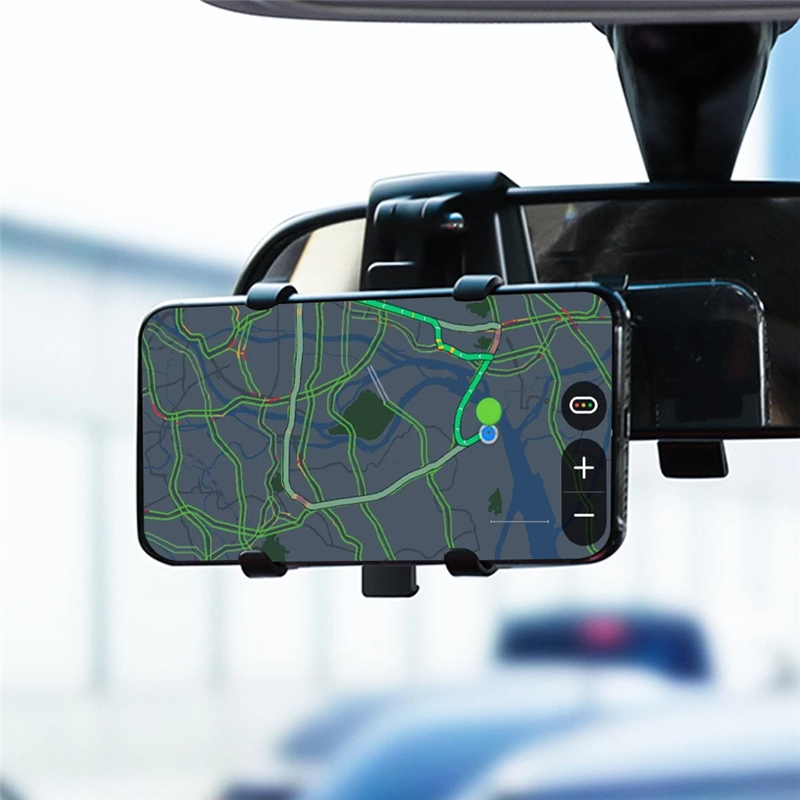 3 en 1 support de téléphone de voiture tableau de bord rétroviseur téléphone portable support de navigation GPS support de téléphone automatique réglable pour iPhone 13_voghion.com