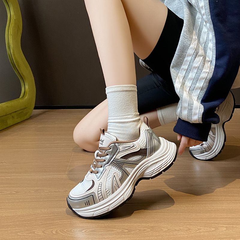 Papa Schuhe Studentin Sport Laufschuhe Freizeitschuhe Plattform Höhe Erhöhen_voghion.com