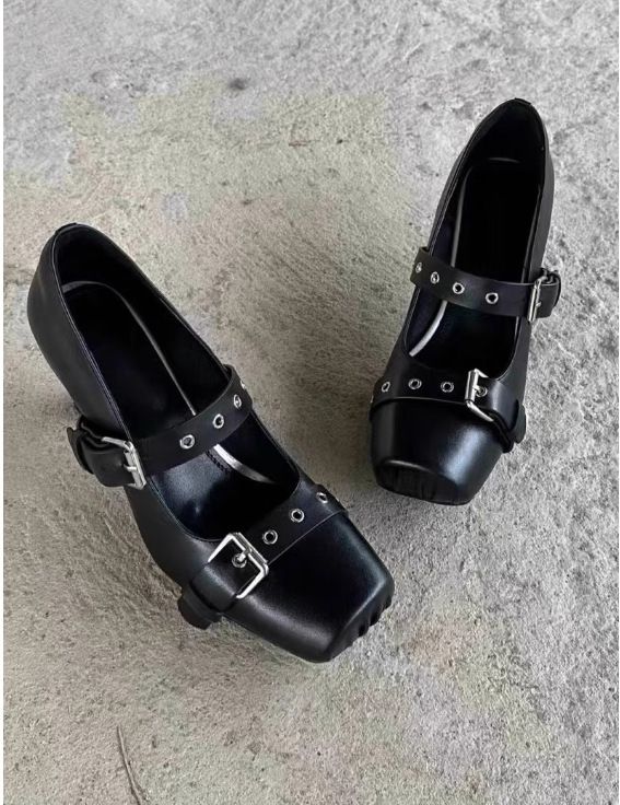 Original Nische High End 7 Cm Hohe Ferse Schuhe Dark Schwein Ballett Schuhe Hot Girl Leder High Heels_voghion.com