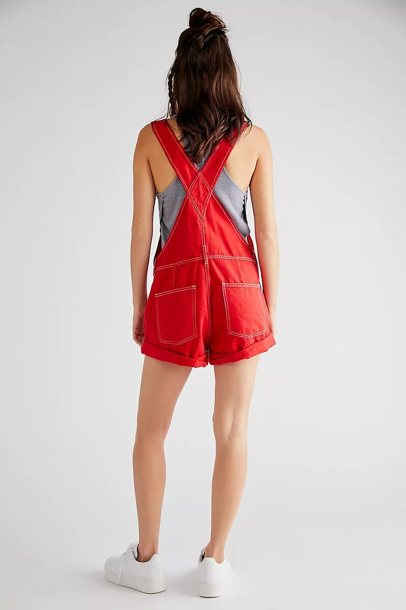 Damenbekleidung Lose Multi Pocket Hosenträgerjeans für Damen_voghion.com