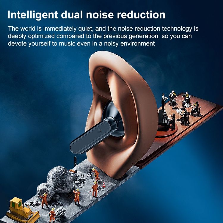 V9 Mirror Noodle Wireless Bluetooth Earphone with Charging Compartment (Black)_voghion.com