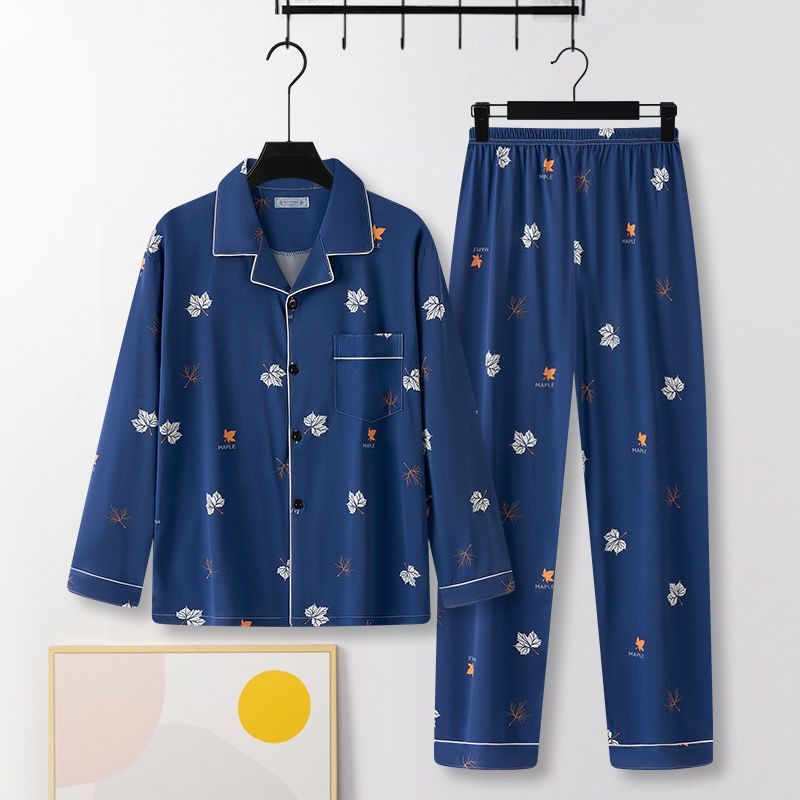 Pijamas de alta gama 100% de manga larga para primavera y otoño de 2023, nuevos trajes casuales de verano para jóvenes de mediana edad y mayores._voghion.com