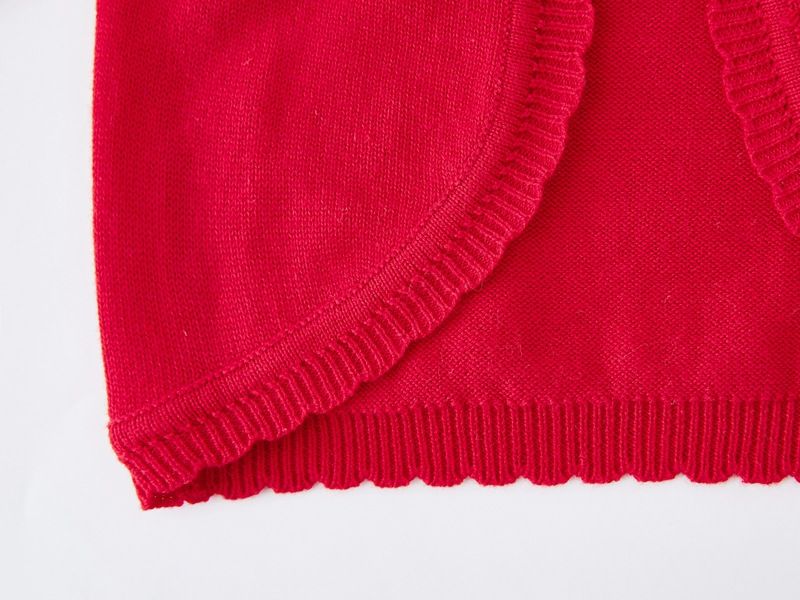 Cardigan léger en tricot pour fille - Cache-maillot d'été à bouton unique (73-110 cm, 3 couleurs)_voghion.com