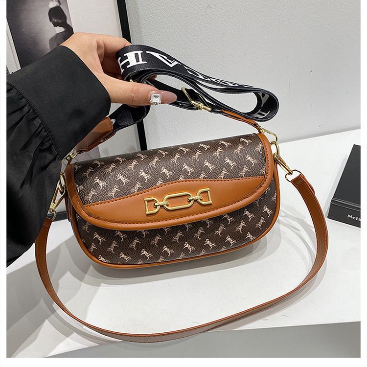 New High-end Fashion Texture Printed Armpit Bag European And American Retro Trend Handheld Single Shoulder Diagonal Cross Bag Popular Item_voghion.com