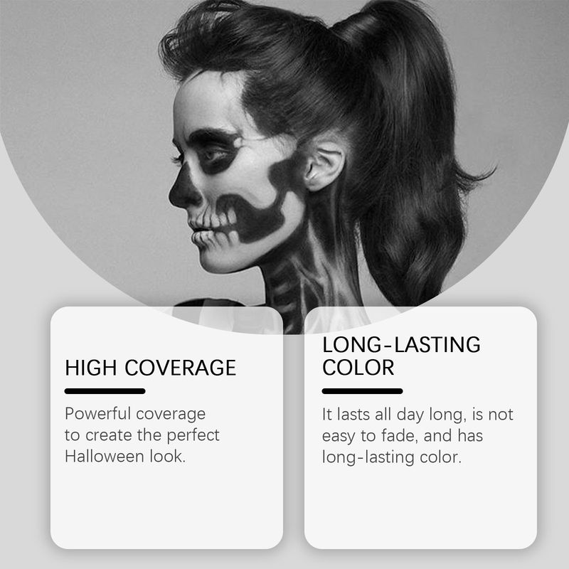 Eelhope 4-teiliges Halloween-Körperbemalungsstift-Set, vollständig bedeckt mit bemalter Grundierung, Make-up, Clownfarbe_voghion.com