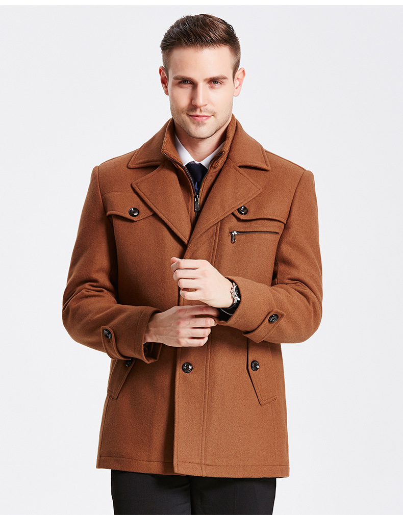 Kiel-trenchcoat voor heren van wollen stof_voghion.com