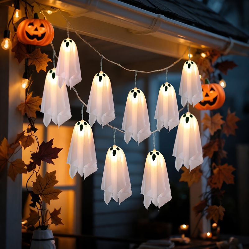10 Ghost Ice Bar Lights Halloween Set With 8 Light Modes Battery Powered For Haunted House Party Decorations_voghion.com