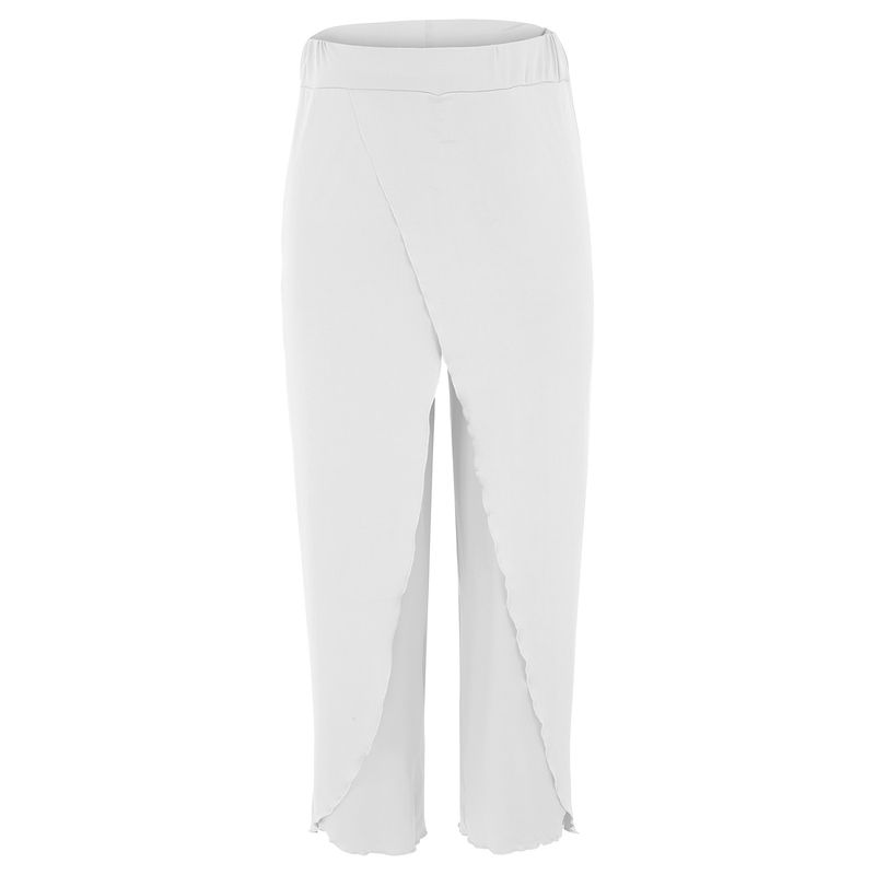 Hot Selling Damme Plus Size Wide Leg Hosen Loose Fiess Dance Yoga Split Hosen Weiblech Elastesch Wasit Casual Workout Solid Summer_voghion.com