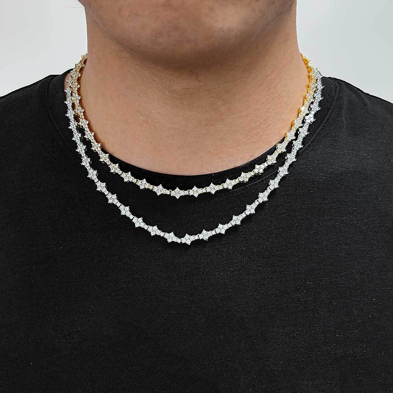 Erkek Takı Hip Hop Erkek Kolye 6.5mm Yaylı Toka Uçak Tenis Zinciri Zirkonyum Kolye Takı Kadın_voghion.com