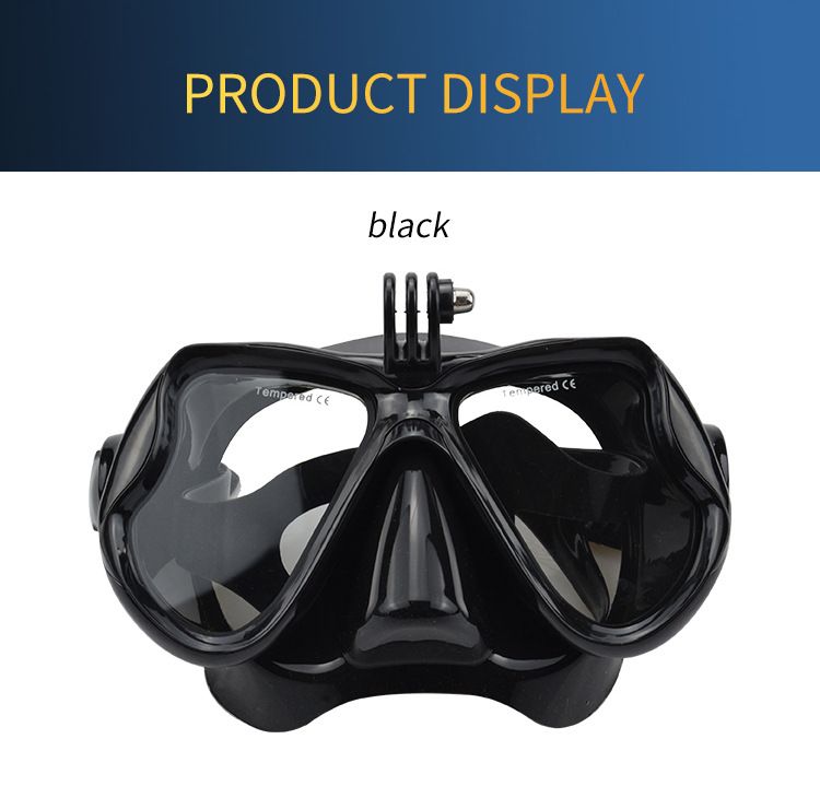 Male female adult goggles, large frame silicone face mirror, swimming and snorkeling mask, diving goggles_voghion.com