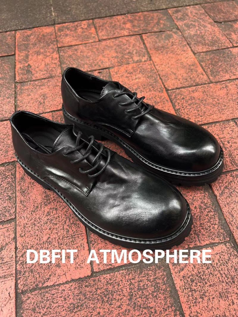 Horse Skin Washed Casual Odlight Distressed Micro Pleated Shoes For Four Seasons_voghion.com