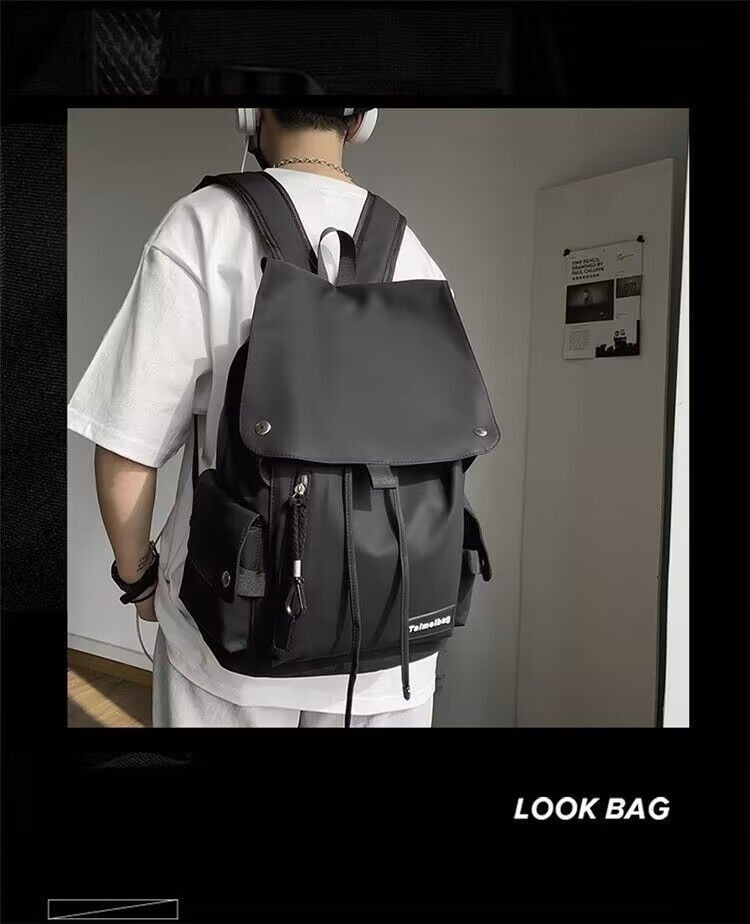 Borsa a tracolla doppia di grande capacità in stile giapponese per studenti universitari, adatta per viaggi informali_voghion.com