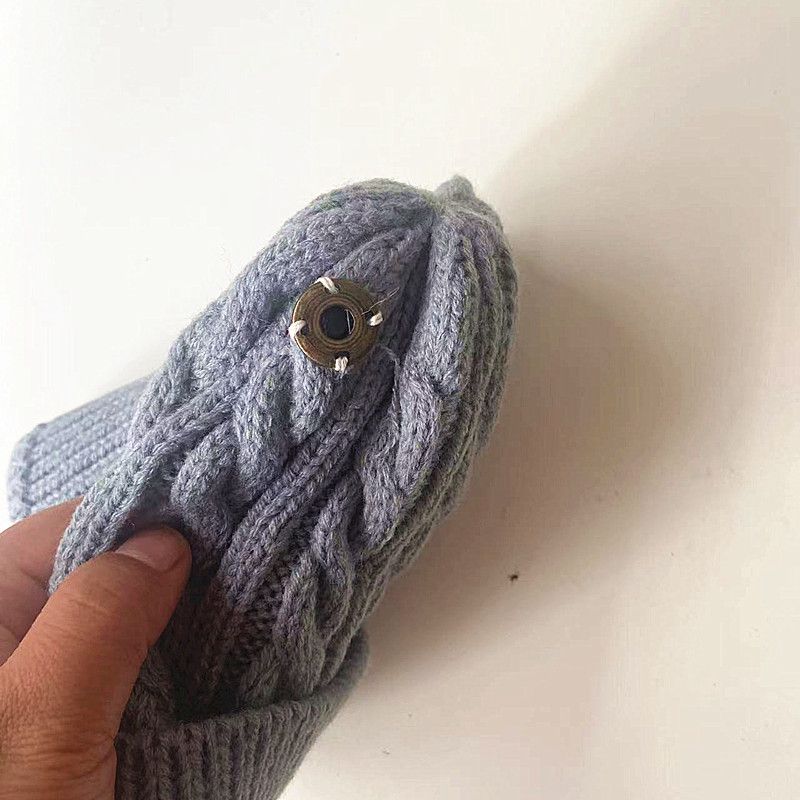 Kanner Wantermütz Schal Handschuesch Set Duebelkugel Fleece Futter Puppelchenmütz fir Jongen Meedercher Einfarweg Puppelchen Strickmütz 1-4 Joer_voghion.com