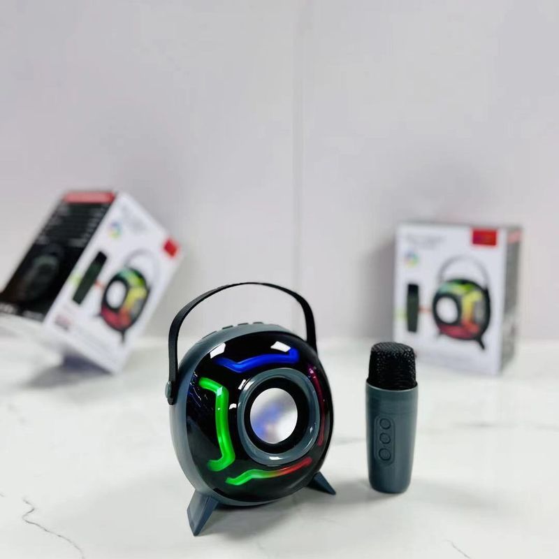Νέο μοντέρνο στυλ Bluetooth, φορητό υπογούφερ εξωτερικού χώρου, ασύρματο μικρόφωνο, ηχείο καραόκε, ZQS1221_voghion.com
