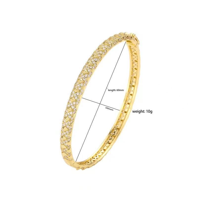 Damsmyckeset Mode Mässing Förgyllda Spikörhängen Armband Ring Kvinnlig Mode Personlighet Zirkon Smyckeset_voghion.com