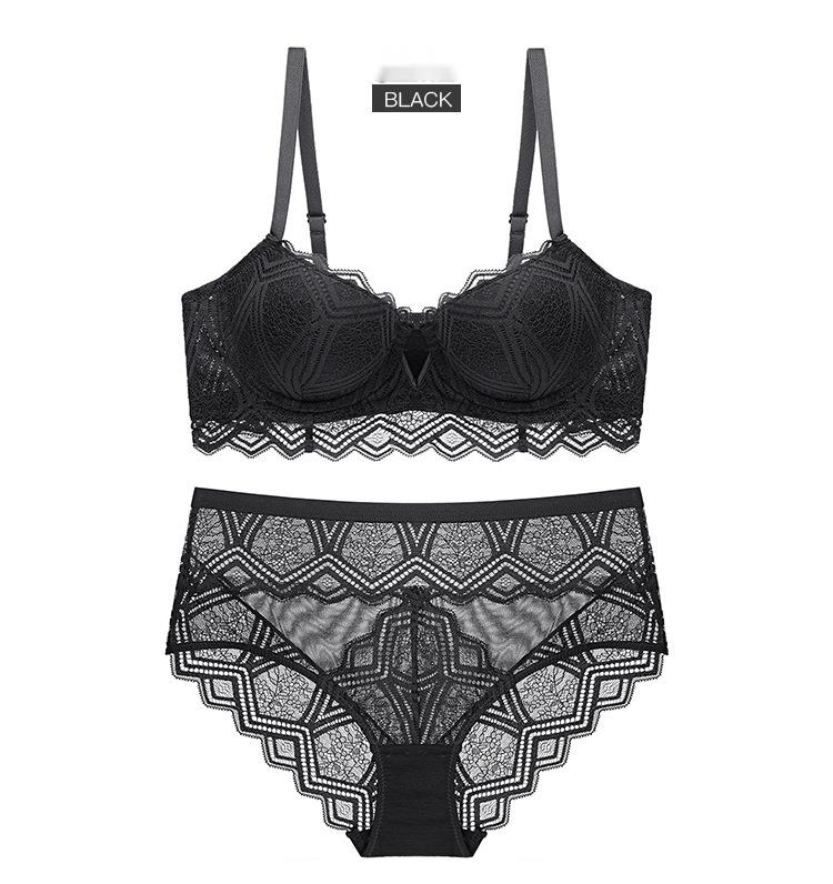 Speciale lingerie sexy in pizzo con piccolo seno ad ampio effetto arricciato. Il set reggiseno è progettato per ridurre e prevenire_voghion.com