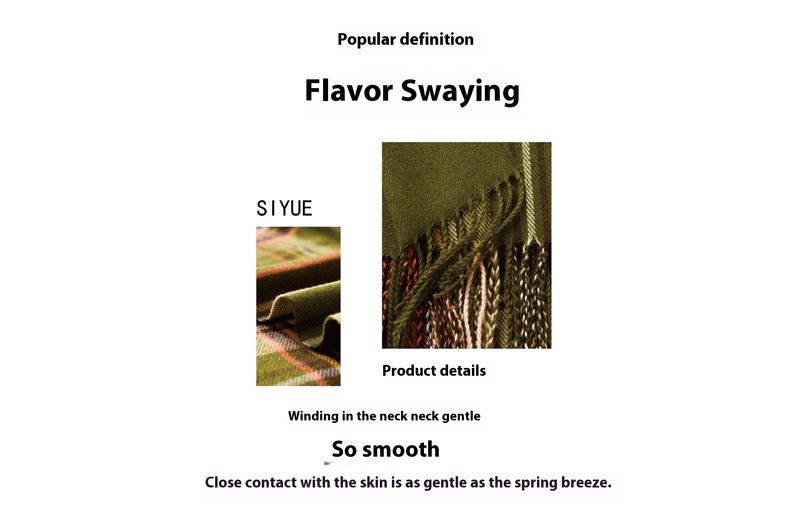 2024 New Winter Fashion Versatile Scarf Style Checkered Warm Tassel Scarf Women's Medium To Long Style_voghion.com