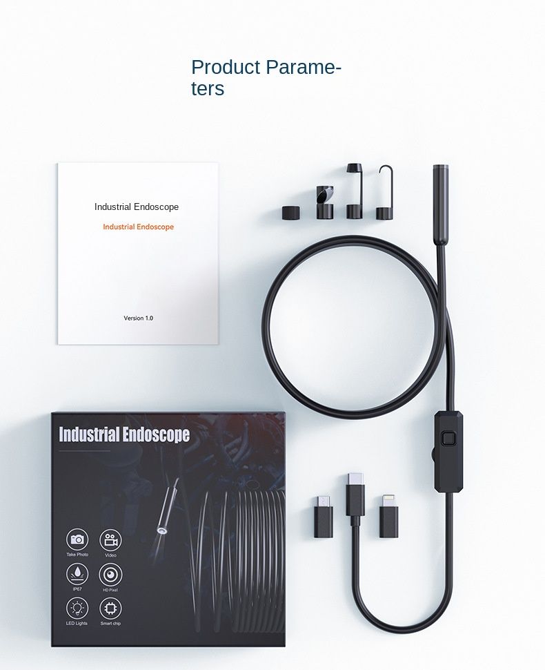 Mobile Phone Direct Connected Camera HD 2 Million Endoscope Hard Wire Waterproof Endoscope for Mobile Phone_voghion.com