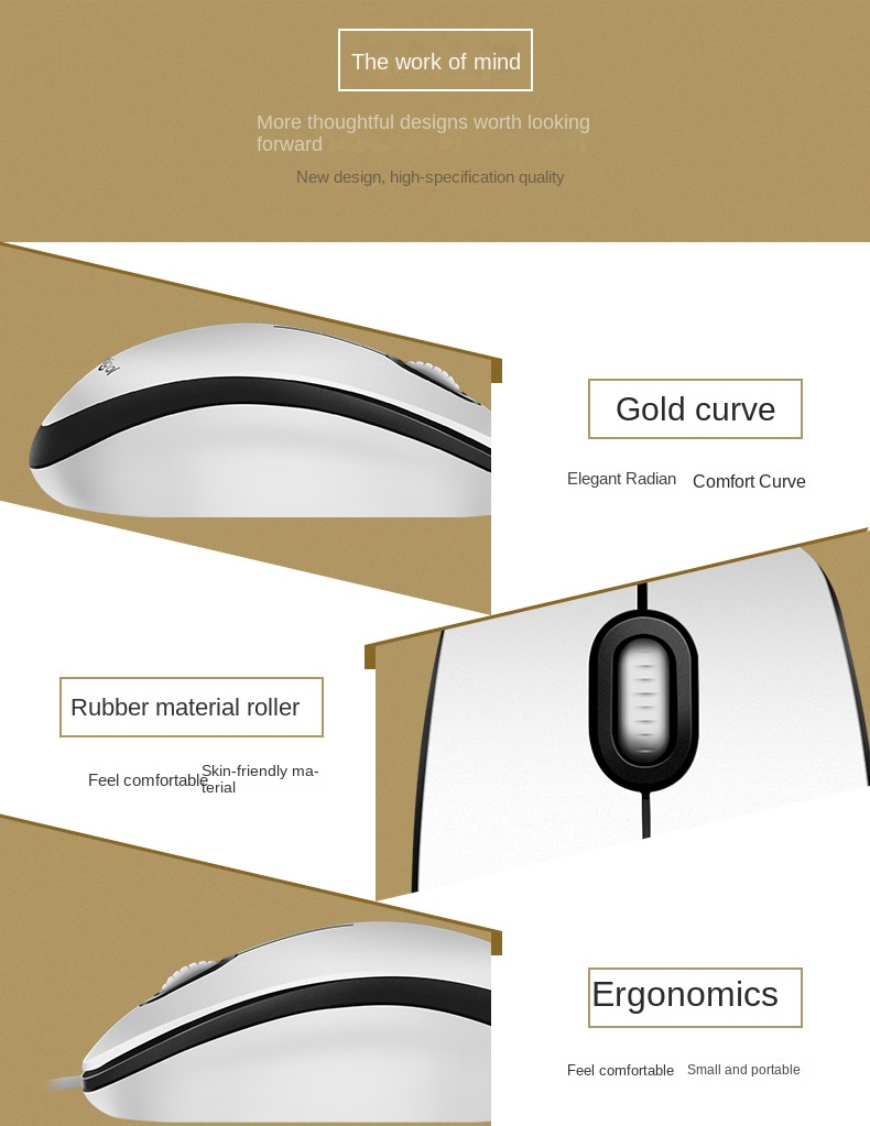 Logitech M100r Komfortable kabelgebundene Computermaus Universelle wiederaufladbare ergonomische Computermäuse_voghion.com