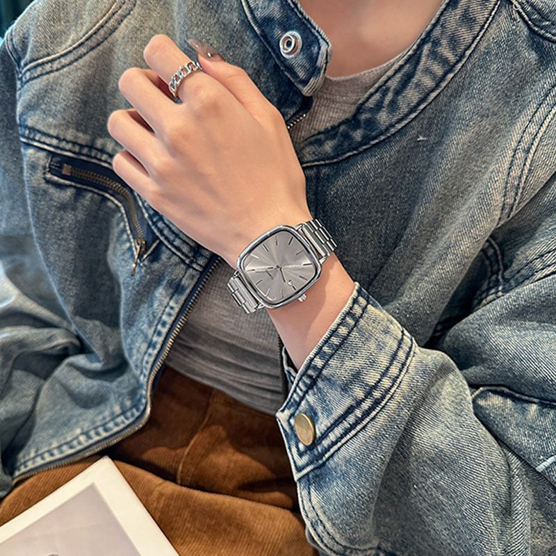 Herrenuhren Beliebte Paar Nicht Automatische Mechanische Quarz Damenuhr Quadratische Einzelkalender Leben Wasserdichte Herrenuhr_voghion.com