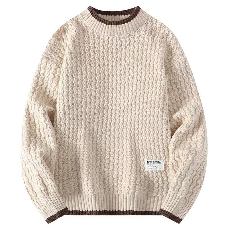 Maglione versatile e alla moda da uomo, modello autunno inverno 2025, in maglia larga e comoda_voghion.com