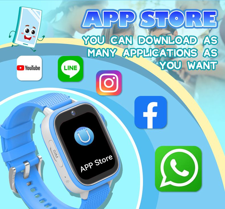 children's phone watch 4G smart positioning watch video SOS call independent watch _voghion.com