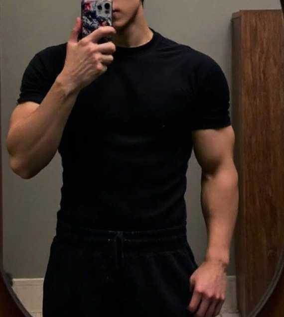 Black Cuffed T-Shirt Unisex Small Neck Slim Fit Muscle-Enhancing Short Sleeve Regular Shoulder Tee_voghion.com