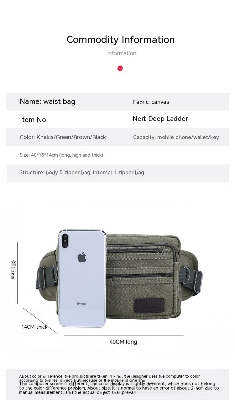 Neue Outdoor-Mode Sport Taille Tasche Multi-Use männer Atmungsaktive Leinwand Taille Tasche Radfahren Taktik männer Taille Tasche handy Tasche_voghion.com