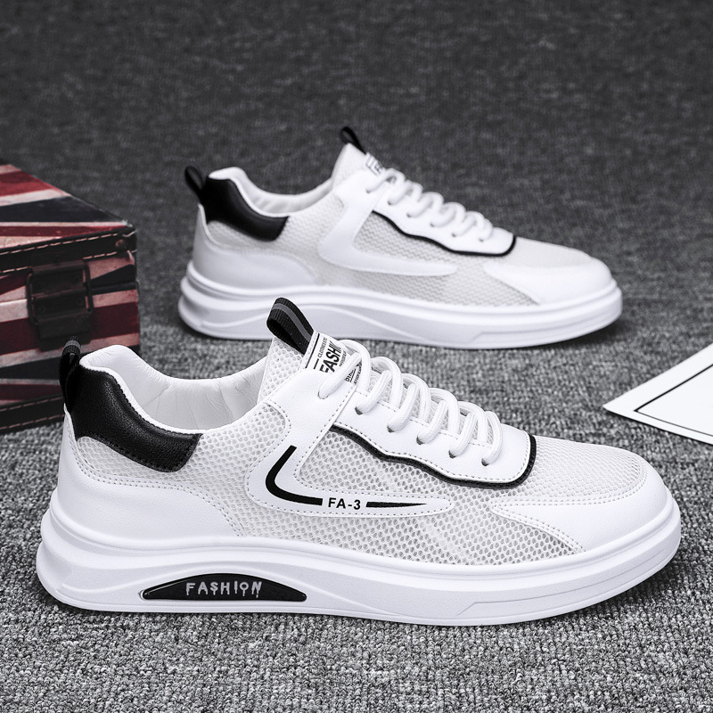 2025 Neue kleine Whiteboard Sommer atmungsaktive Hohl Mesh Sport Casual Wear Resistant Herren trendige Schuhe_voghion.com