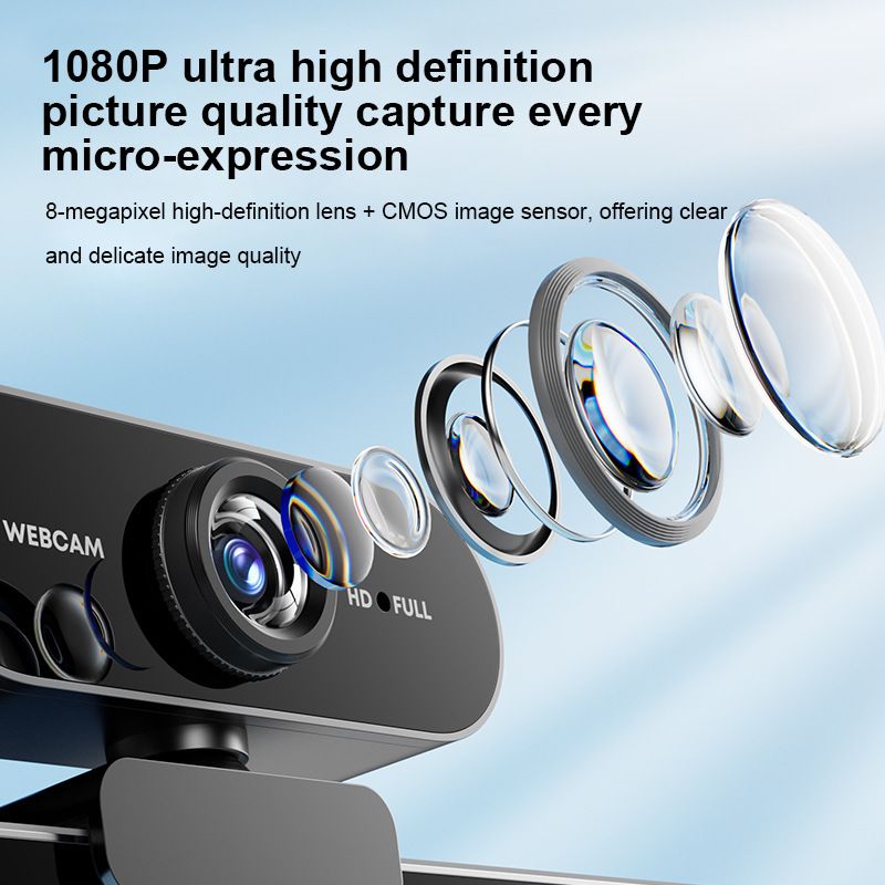 Computer 1080P USB für Meetings, Prüfungen und Kurse, treiberfreie Netzwerkkamera_voghion.com