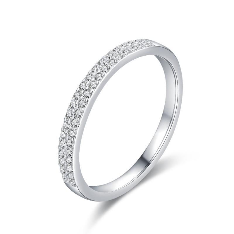 Tancise Classic Zircon Silver Ring Ladies Jewelry Wedding Promise Party Gift_voghion.com