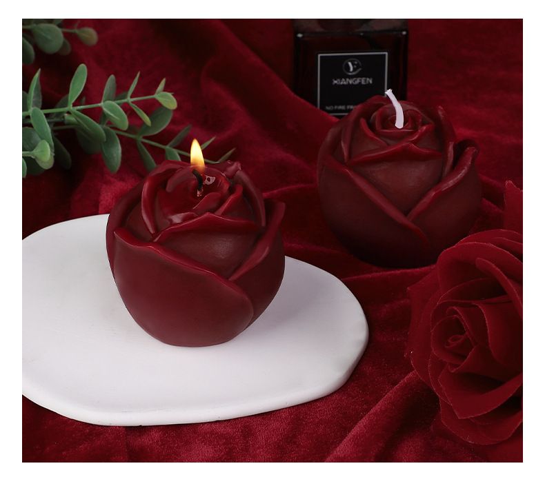 Burgundy Rose Low Temperature Candle Husband And Wife Foreplay Flirting Candle Sm Props Flirting Dripping Wax_voghion.com