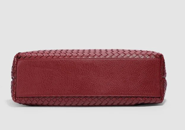 Borsa per la spesa portatile, alla moda e alla moda, grande capacità, intrecciata a mano, da portare sotto le ascelle, per pendolari, singola_voghion.com