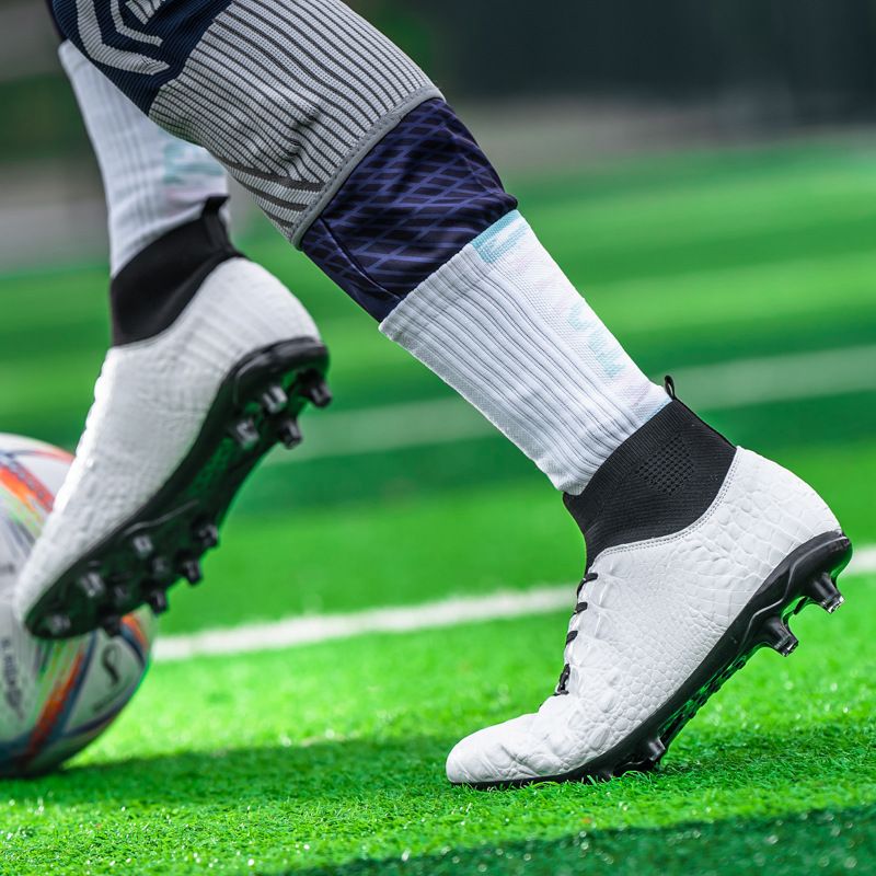 Leather Men's Long Nail Football Training Shoes, Indoor And Outdoor Sports Shoes_voghion.com