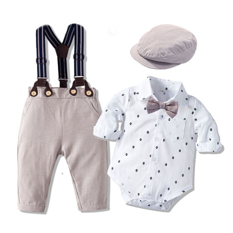 Nuovo completo color kaki a maniche lunghe autunnale per bambini, abbigliamento per neonati, moda per neonati, abbigliamento per gentiluomini e bambini_voghion.com