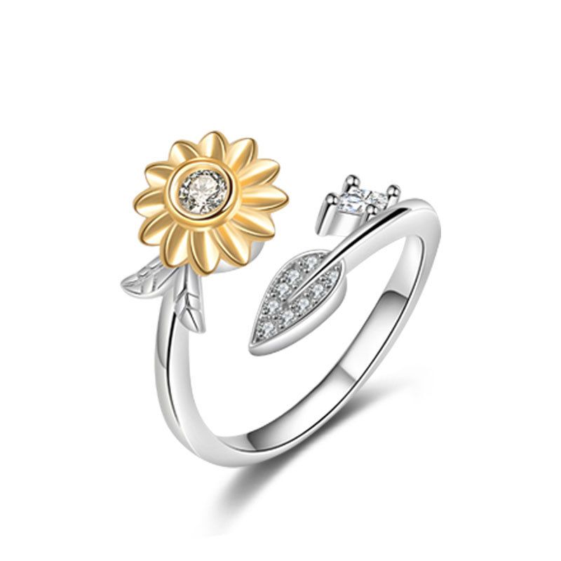 Anello in zircone con incisione rotante regolabile, antistress e anti-ansia, per donna_voghion.com