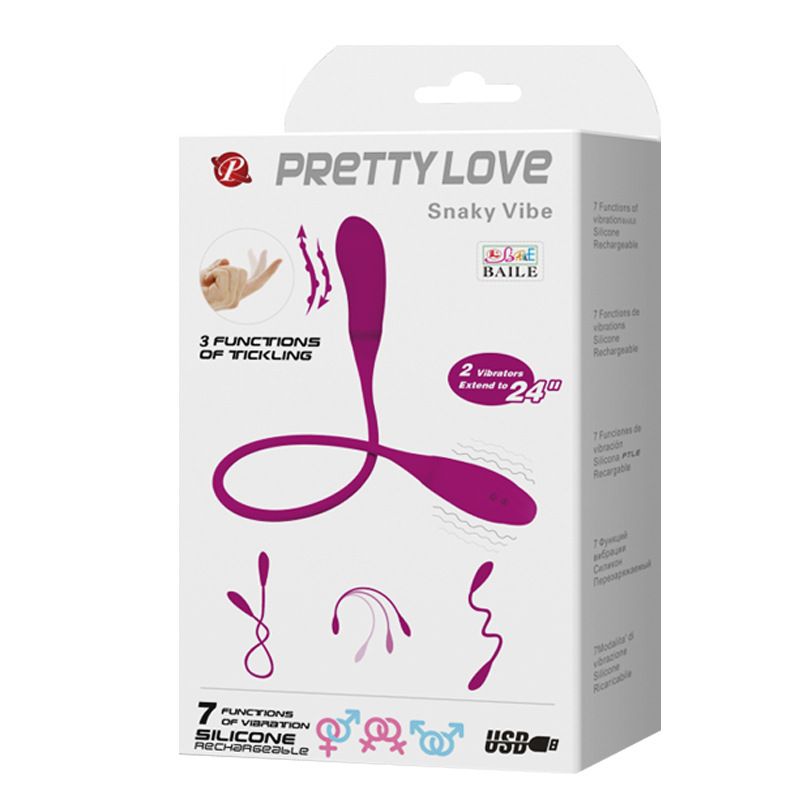 Patila Versatile Phantom Rechargeable Dual-Head Vibrating Massager Masturbation Flirting G-Spot Stimulation Baile 14327_voghion.com