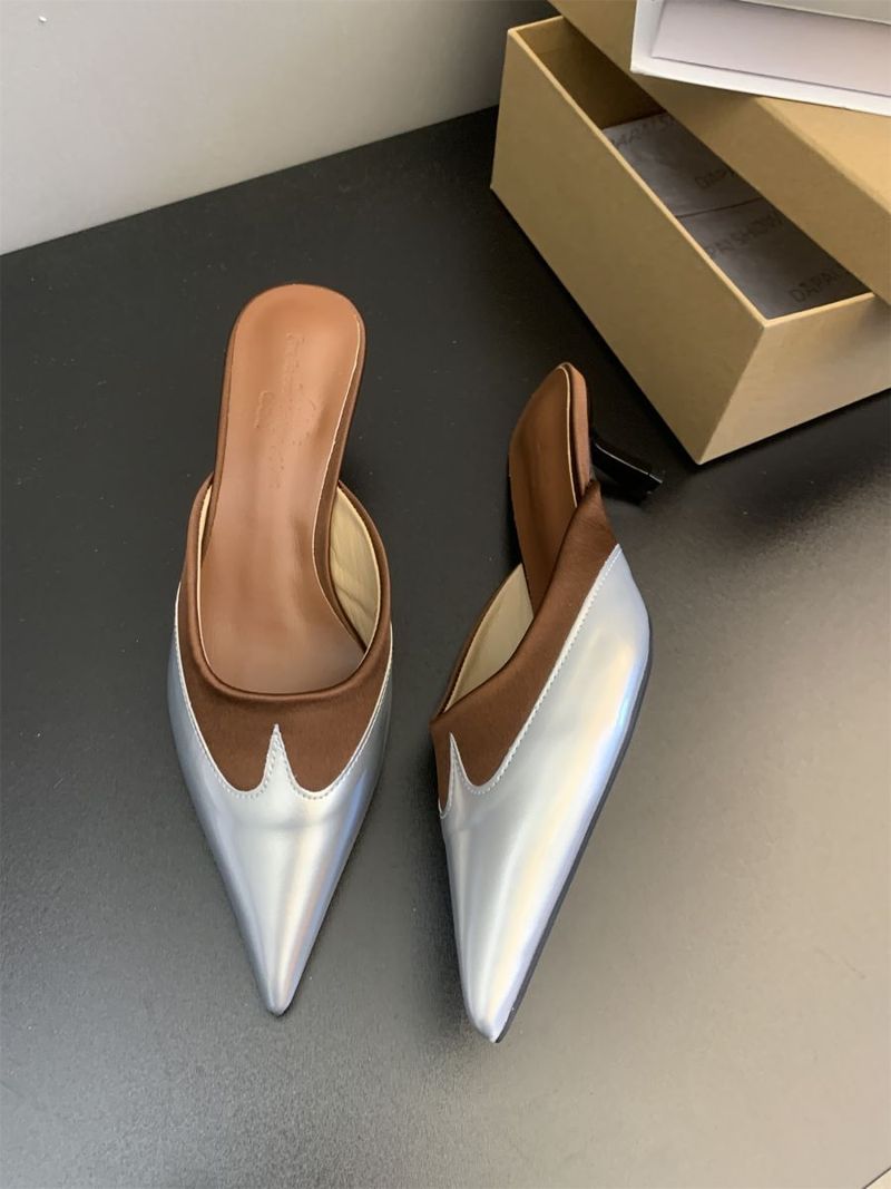Scarpe pigre MÜ Ller con blocchi di colore 2025, nuove pantofole Baotou fresche da donna, design snellente primaverile, versatili per_voghion.com