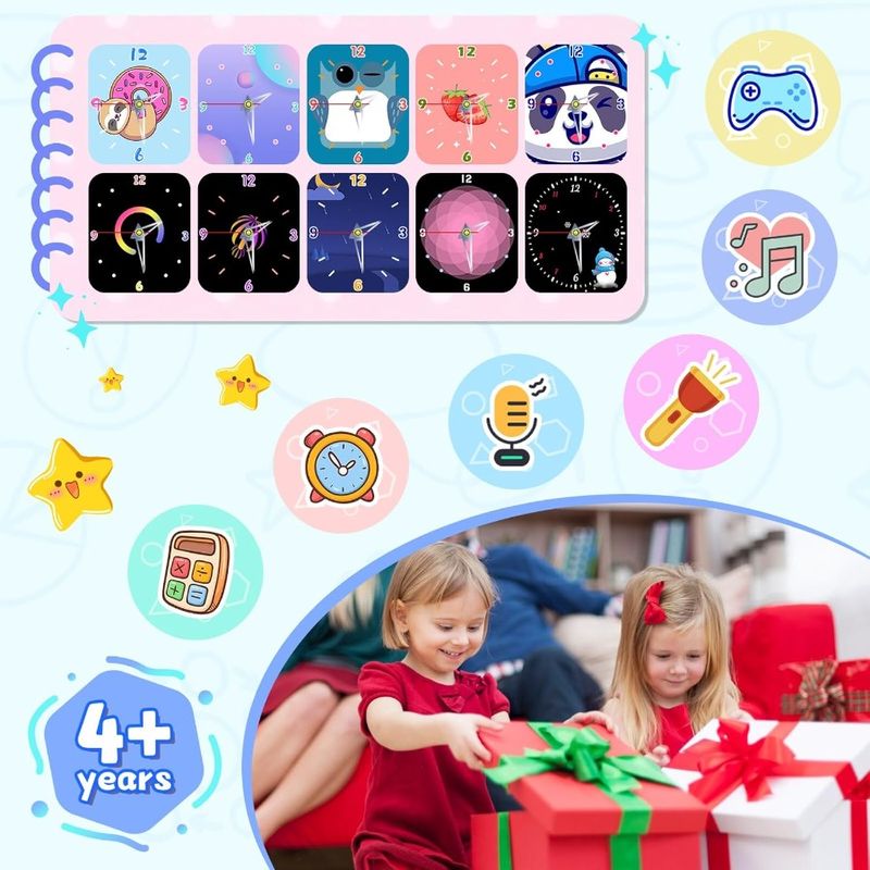 Smart Watch For Suitable For Boys And Girls 412 Years With 19 Games Camera Video Music Alarm Clock Audiobook Learn Card Calcula_voghion.com