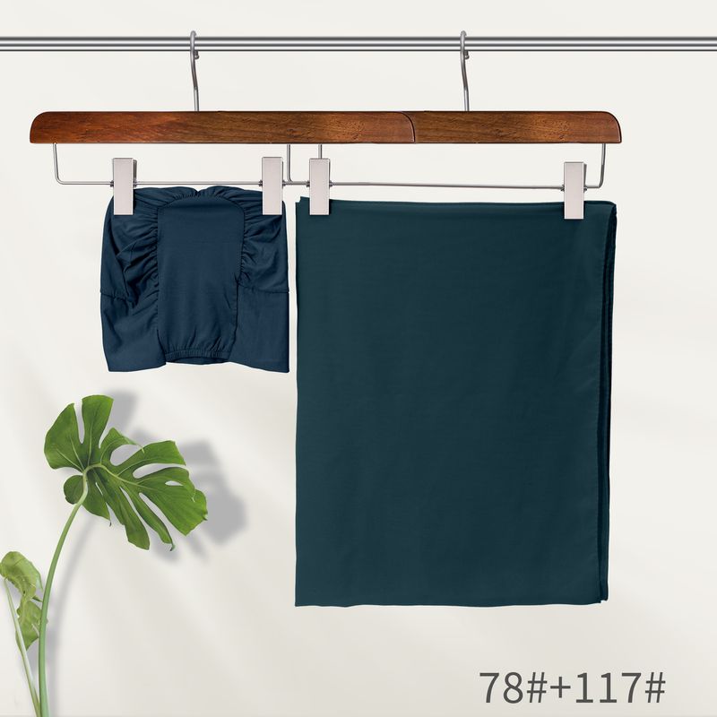 PURE PLEAT - Conjunto de gorro y chal de gasa de modal sin costuras (Comodidad sin costuras, ¡un éxito de ventas!)_voghion.com