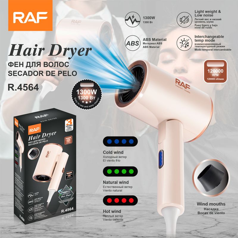 RAF European Standard High-Speed Dryer For Home Use, Gentle On Hair, Ionic Hair Care, Quiet_voghion.com