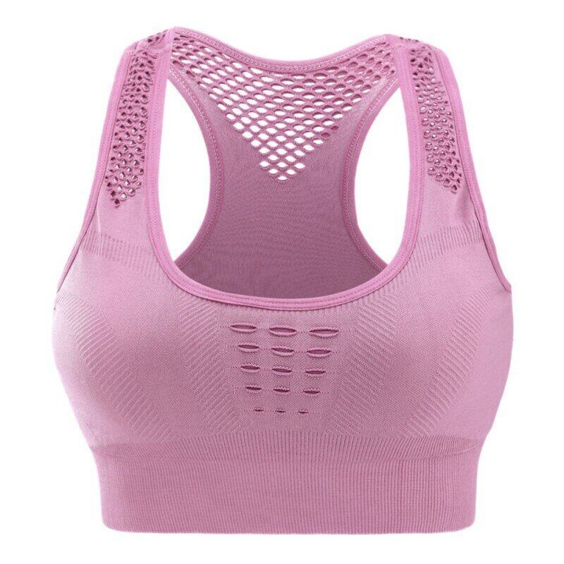 SUPERFLOWER Reggiseno Fiess da donna con scollo a U senza anello in acciaio Canottiera intima traspirante cava antiurto Taglie forti_voghion.com